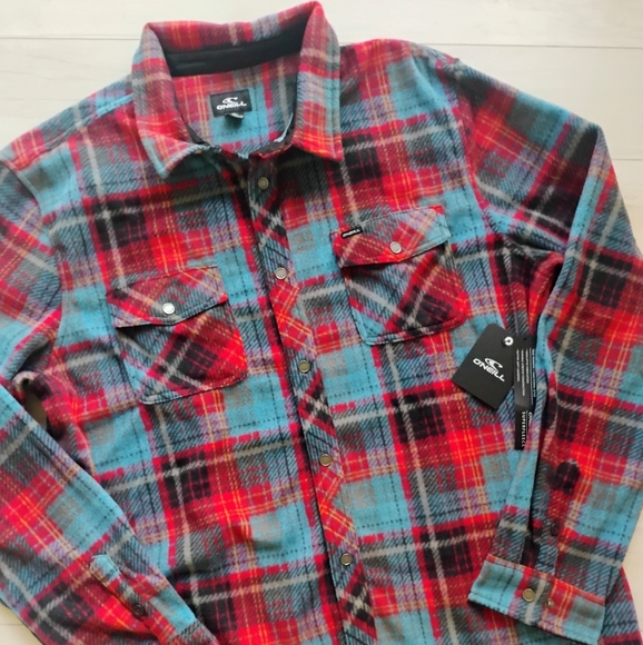 O'Neill NEW Glacier Plaid SuperFleece Shirt - Picture 2 of 12